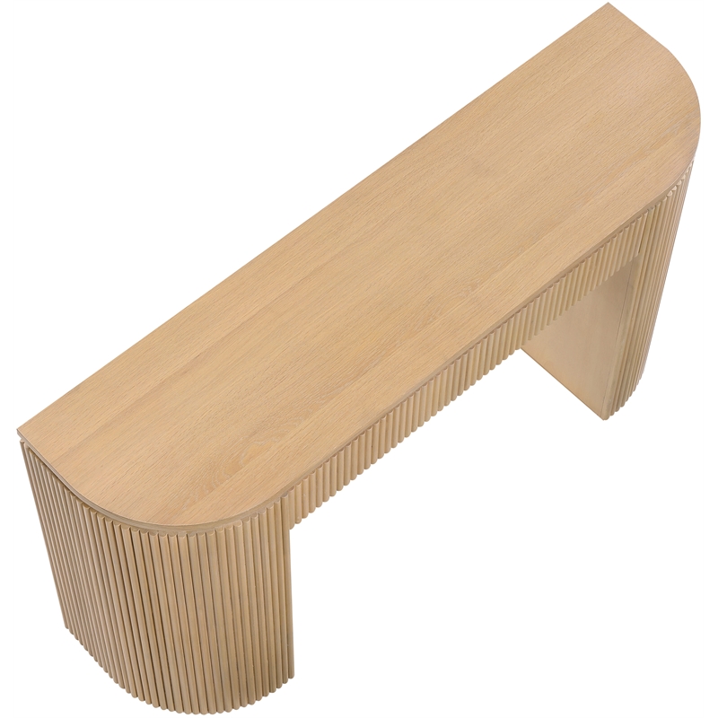 Meridian Furniture Astrid Natural Rubberwood Oak Veneer Console Table