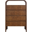 Meridian Furniture Giada Brown Oak And Ash Burl Veneer Chest