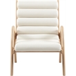 Meridian Furniture Randal Cream Vegan Leather Accent Chair