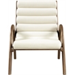 Meridian Furniture Randal Cream Vegan Leather Accent Chair
