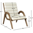 Meridian Furniture Randal Cream Vegan Leather Accent Chair