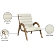 Meridian Furniture Randal Cream Vegan Leather Accent Chair
