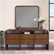 Meridian Furniture Giada Brown Oak And Ash Burl Veneer Mirror