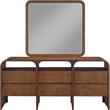 Meridian Furniture Giada Brown Oak And Ash Burl Veneer Mirror