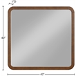Meridian Furniture Giada Brown Oak And Ash Burl Veneer Mirror