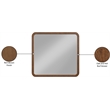 Meridian Furniture Giada Brown Oak And Ash Burl Veneer Mirror