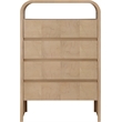 Meridian Furniture Giada Natural Oak And Ash Burl Veneer Chest