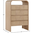 Meridian Furniture Giada Natural Oak And Ash Burl Veneer Chest