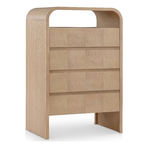Meridian Furniture Giada Natural Oak And Ash Burl Veneer Chest