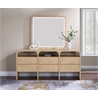 Meridian Furniture Giada Natural Oak And Ash Burl Veneer Mirror