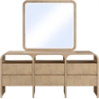 Meridian Furniture Giada Natural Oak And Ash Burl Veneer Mirror