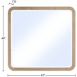 Meridian Furniture Giada Natural Oak And Ash Burl Veneer Mirror