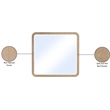 Meridian Furniture Giada Natural Oak And Ash Burl Veneer Mirror