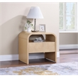 Meridian Furniture Giada Natural Oak And Ash Burl Veneer Night Stand