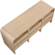 Meridian Furniture Giada Natural Oak And Ash Burl Veneer Dresser