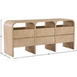 Meridian Furniture Giada Natural Oak And Ash Burl Veneer Dresser