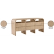 Meridian Furniture Giada Natural Oak And Ash Burl Veneer Dresser