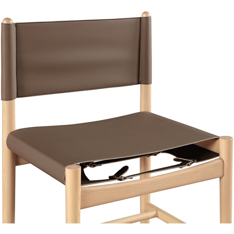 Meridian Furniture Rawlins Brown Vegan Leather Dining Chair (Set of 2)