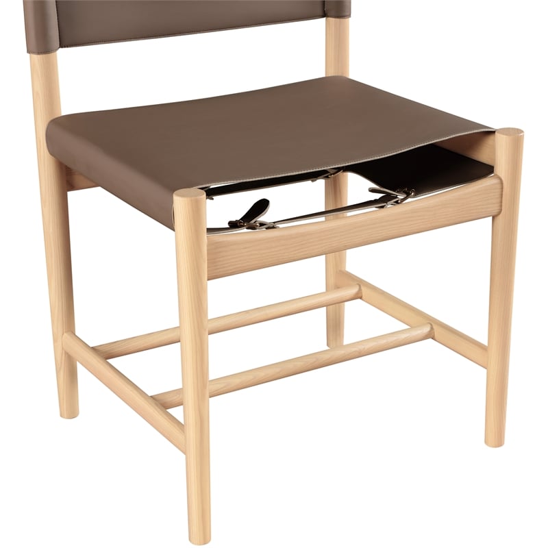 Meridian Furniture Rawlins Brown Vegan Leather Dining Chair (Set of 2)