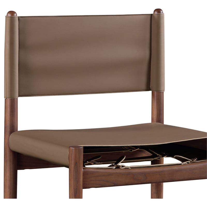 Meridian Furniture Rawlins Brown Vegan Leather Dining Chair (Set of 2)