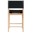 Meridian Furniture Rawlins Black Vegan Leather Upholstered Counter Stool