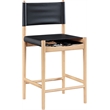 Meridian Furniture Rawlins Black Vegan Leather Upholstered Counter Stool