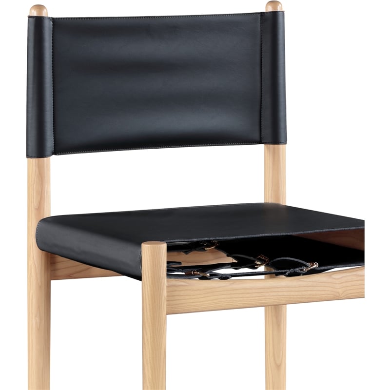 Meridian Furniture Rawlins Black Vegan Leather Upholstered Counter Stool