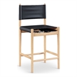 Meridian Furniture Rawlins Black Vegan Leather Upholstered Counter Stool