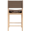 Meridian Furniture Rawlins Brown Vegan Leather Upholstered Counter Stool