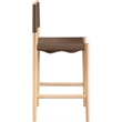 Meridian Furniture Rawlins Brown Vegan Leather Upholstered Counter Stool