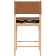 Meridian Furniture Rawlins Cognac Vegan Leather Upholstered Counter Stool