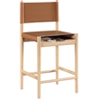Meridian Furniture Rawlins Cognac Vegan Leather Upholstered Counter Stool