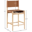 Meridian Furniture Rawlins Cognac Vegan Leather Upholstered Counter Stool