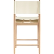 Meridian Furniture Rawlins Cream Vegan Leather Upholstered Counter Stool