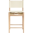 Meridian Furniture Rawlins Cream Vegan Leather Upholstered Counter Stool