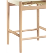 Meridian Furniture Rawlins Cream Vegan Leather Upholstered Counter Stool