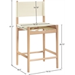 Meridian Furniture Rawlins Cream Vegan Leather Upholstered Counter Stool