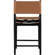 Meridian Furniture Rawlins Cognac Vegan Leather Upholstered Counter Stool
