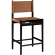 Meridian Furniture Rawlins Cognac Vegan Leather Upholstered Counter Stool