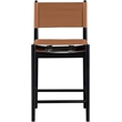 Meridian Furniture Rawlins Cognac Vegan Leather Upholstered Counter Stool
