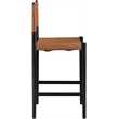 Meridian Furniture Rawlins Cognac Vegan Leather Upholstered Counter Stool