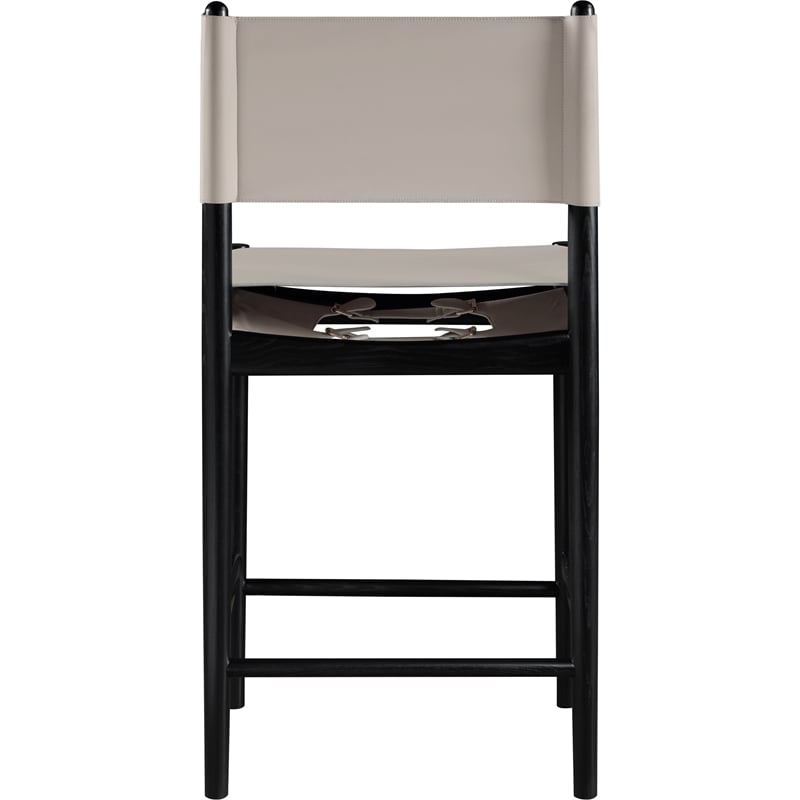 Meridian Furniture Rawlins Taupe Vegan Leather Upholstered Counter Stool