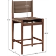 Meridian Furniture Rawlins Brown Vegan Leather Upholstered Counter Stool