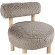 Meridian Furniture Ambre Beige Vegan Shearling Fabric Upholstered Accent Chair
