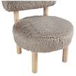 Meridian Furniture Ambre Beige Vegan Shearling Fabric Upholstered Accent Chair
