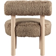 Meridian Furniture Ambre Tan Vegan Shearling Fabric Upholstered Accent Chair