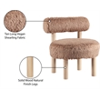 Meridian Furniture Ambre Tan Vegan Shearling Fabric Upholstered Accent Chair