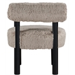 Meridian Furniture Ambre Beige Vegan Shearling Fabric Upholstered Accent Chair