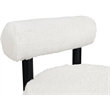 Meridian Furniture Ambre Cream Vegan Shearling Fabric Upholstered Accent Chair