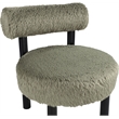 Meridian Furniture Ambre Green Vegan Shearling Fabric Upholstered Accent Chair